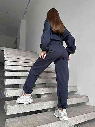 Жіночий прогулянковий костюм двійка: кофта на блискавці і штани турецька петля + рібана Одеса