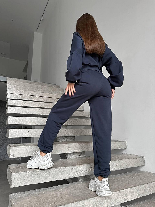 Жіночий прогулянковий костюм двійка: кофта на блискавці і штани турецька петля + рібана Одеса - фото 5