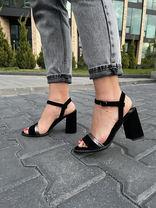 Nivelle Босоніжки жіночі NIVELLE 1896/8010-8048 чорні (літо, замша натуральна) (3699) Коломия - фото 5