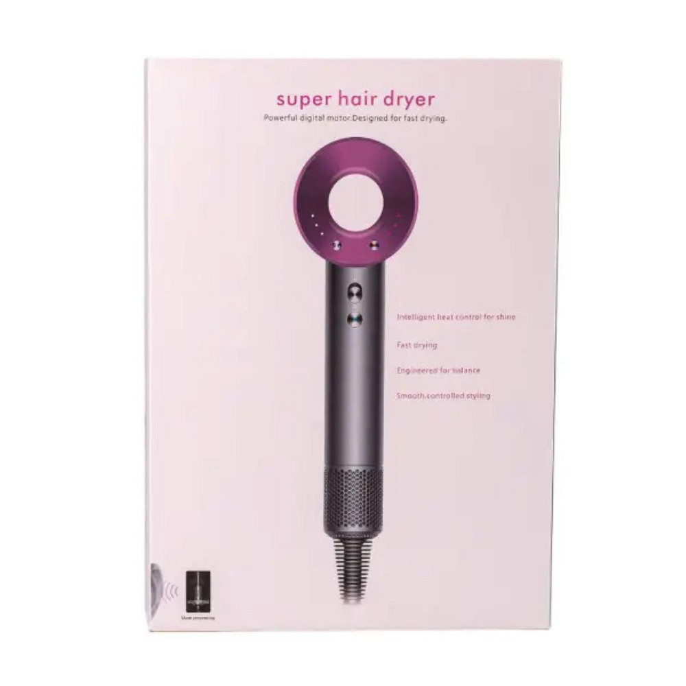 Фен стайлер для волосся 5 в 1 Supersonic Premium 1600Вт 5 насадок 3 режими швидкості з іонізацією Рожевий PH770P Київ - фото 7