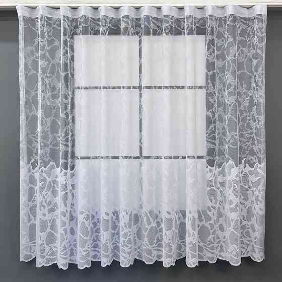 Тюль жакард VR-Textil № 1523т Арка на кухню колір білий 350х160 см (53-0127) Київ