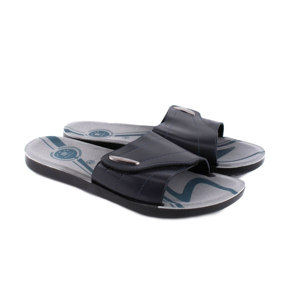 Чоловічі Шльопанці Тапочки Шкіряні Чорні Сланці на Липучці (розміри: 41,42,43,44,45,46) Дніпро - фото 2