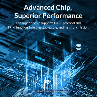 Кишеня зовнішня Orico USB3.2 Gen2 USB-C M.2 NVMe/NGFF(SATA) Dual Protocol SSD (HC380503) Вінниця - фото 5