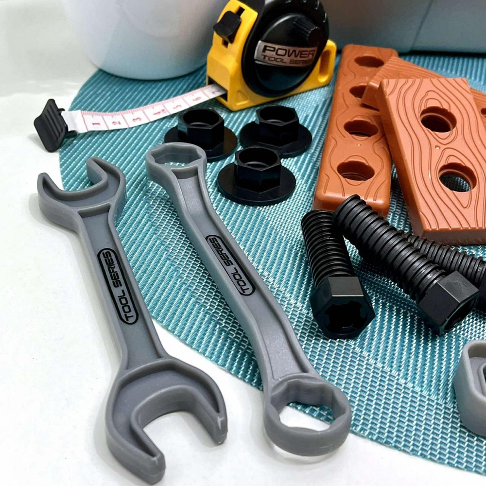 Набір інструментів молоток викрутка плоскогубці ключі гайки гайки в валізі Жовто-сірий (T010) Чернігів - фото 7