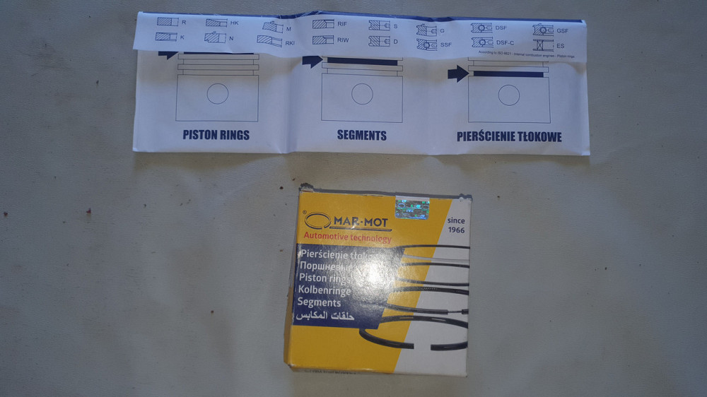 Кільця поршневі компресора A29 M/K. Розмір — 72.0. MAR-MOT. Харків - фото 1