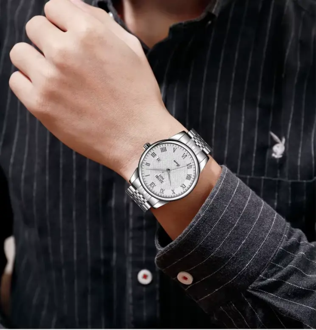 Мужские наручные часы Skmei 9058 Серебристый с белым Киев - изображение 7