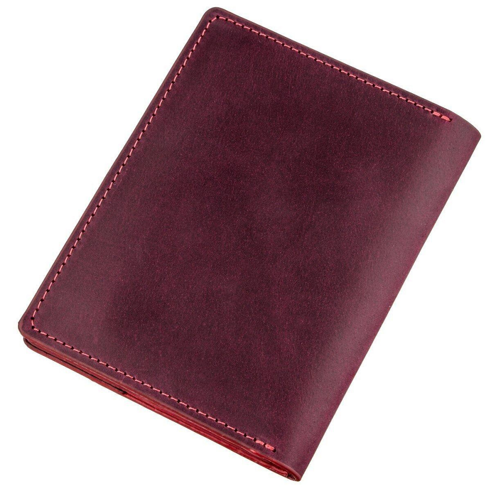 Обложка для автодокументов кожаная GRANDE PELLE 11190 Бордовая Киев - изображение 2