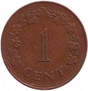 Монета 1 цент. 1975,72,82,77 год. Мальта..(АО) Полтава