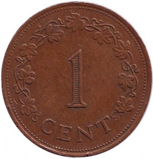 Монета 1 цент. 1975,72,82,77 год. Мальта..(АО) Полтава - изображение 1
