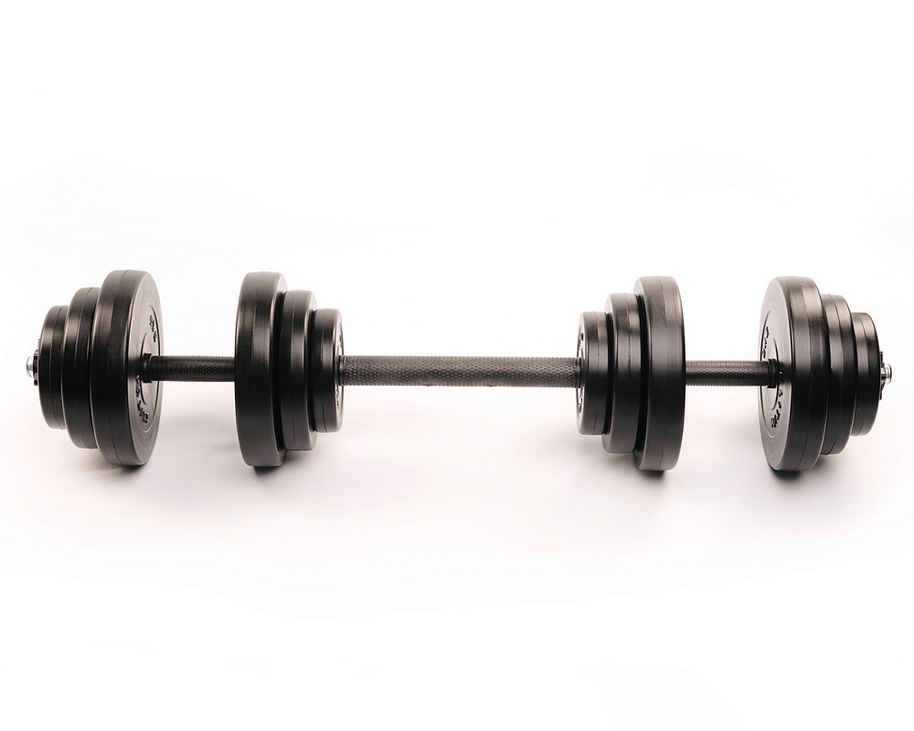 Набор дисков композитных Elitum Titan 39 кг штанга/гантели с переходником для силовых тренировок 2 грифа 30мм ABS-пластик Киев - изображение 2