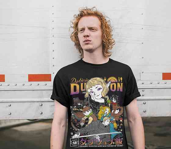 Футболка для мальчика аниме Сенсхи Сенсхи Фоод Деликиоус оверсайз (рост от 165 до 180 ) Черний AnimeJ1148m Днепр