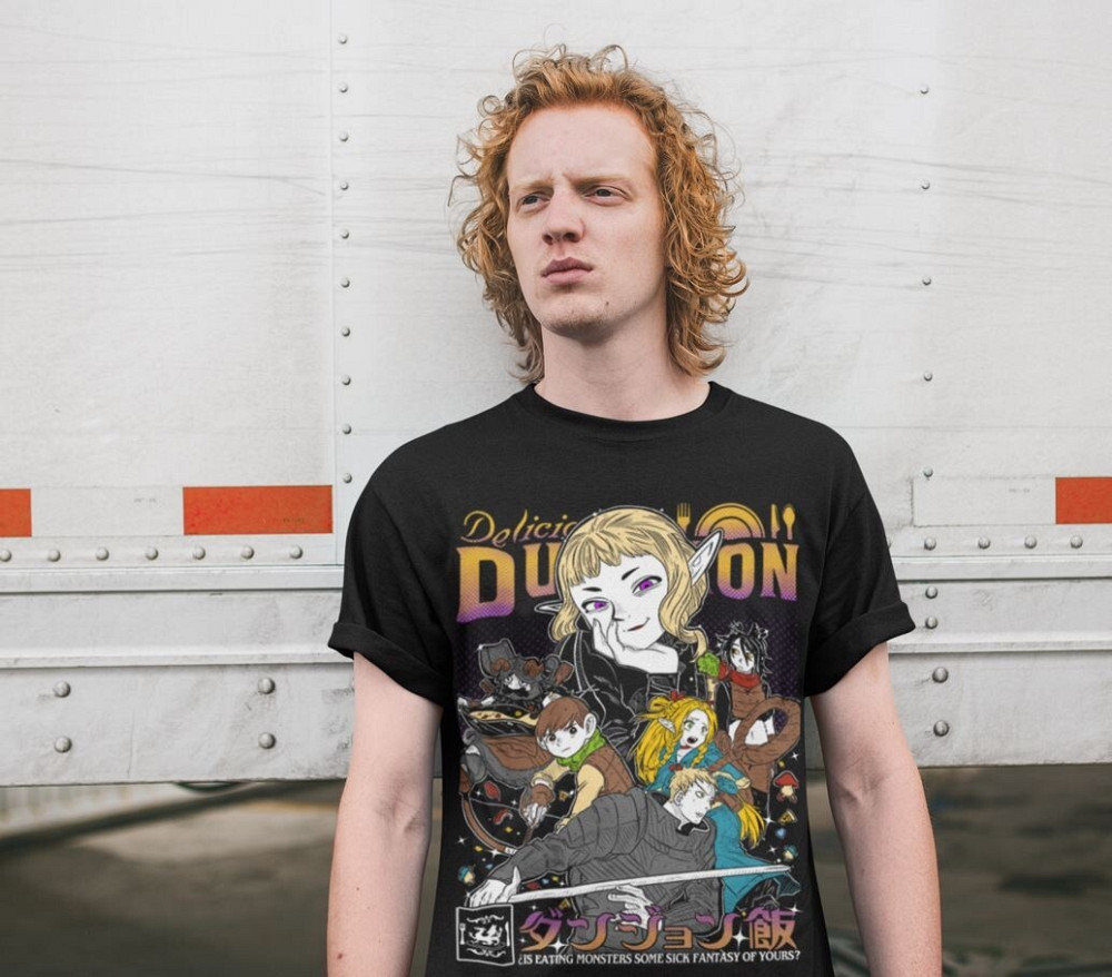 Футболка для мальчика аниме Сенсхи Сенсхи Фоод Деликиоус оверсайз (рост от 165 до 180 ) Черний AnimeJ1148m Днепр - изображение 3