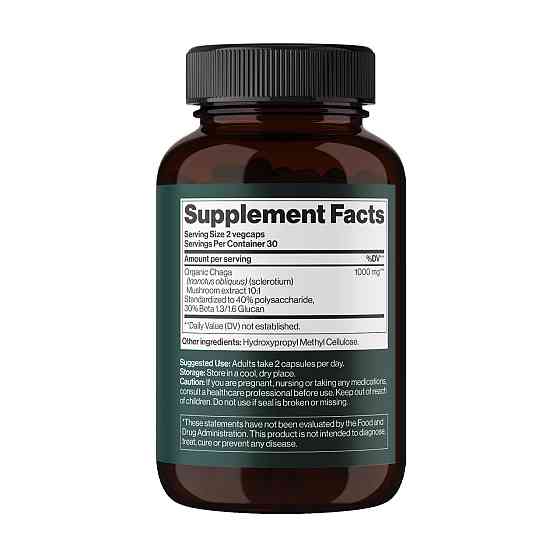 Чага-гриб Mind Shi Chaga Mushroom 1000 mg 60 капс Киев