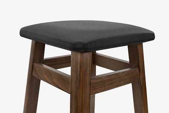 Табурет БАРНИЙ КВАДРАТНИЙ М'ЯКИЙ (80 см), темн.гор Київ