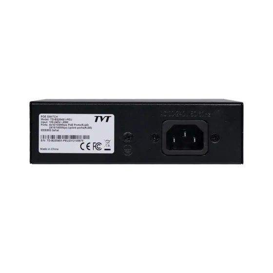 PoE-комутатор 6-портовий TVT TD-B2204S1-PEU з 4 портами PoE (77-00385) Київ