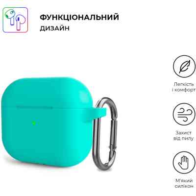 Чохол для навушників Armorstandart Hang Case для Apple AirPods 3 Mint Green (ARM60316) Вінниця