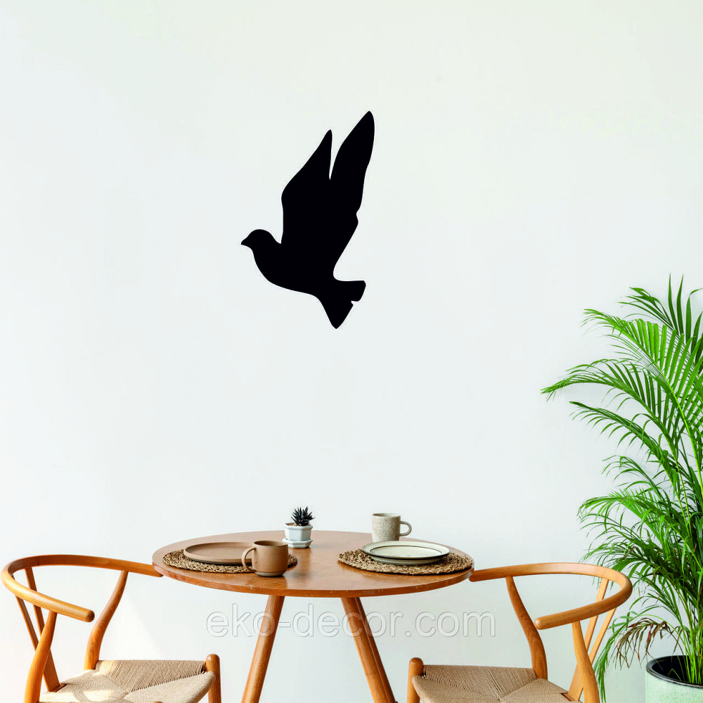 Декоративное настенное Панно «Птичка» Декор на стену(цена за 1шт) 30*18 см, Черный Киев - изображение 9