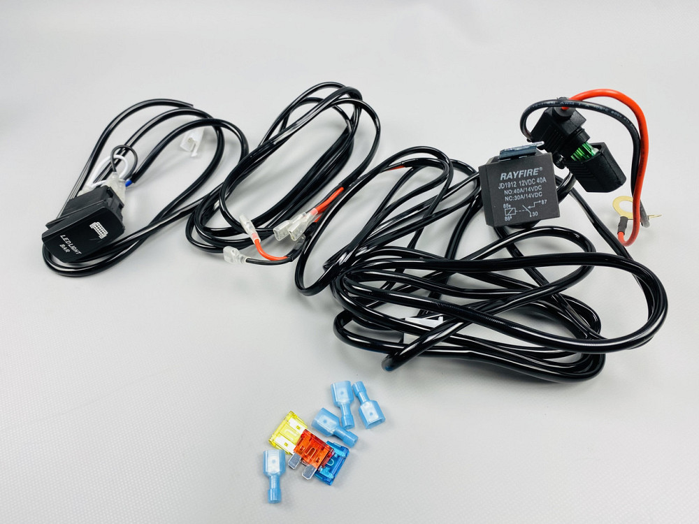 Проводка для будь-яких led фар і led bar в зборі 0-30A 3 м кабель перемикач/реле запобіжники Мукачево - фото 7