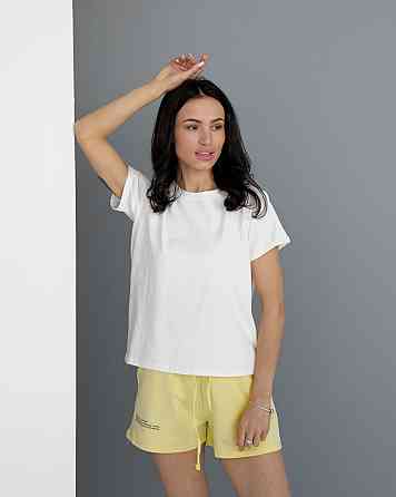 Базова футболка жіноча однотонна Молочний XXL Харків