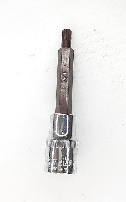 Головка з битою SPLINE M8 100мм 1/2" (S2) KingRoy 9818-M8 Винница - изображение 1