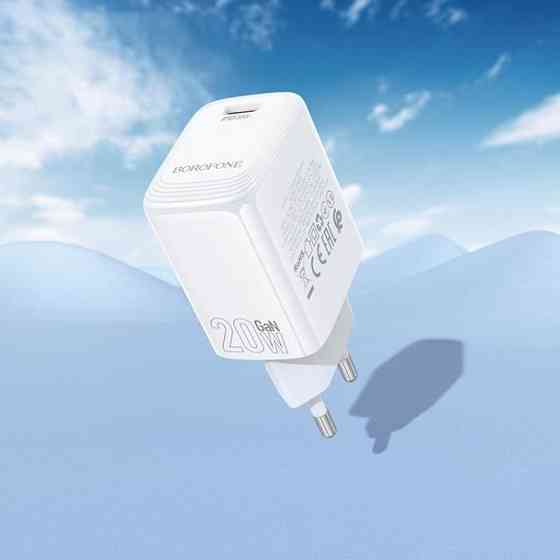 Зарядное устройство BOROFONE BN26 20W, одноразъемное, белое Киев