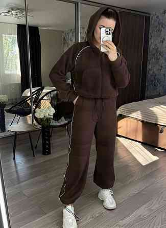 Женский теплый прогулочный костюм двойка с дабл флиса полар Одесса