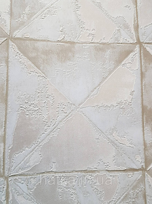 Шпалери вінілові на флізелін Sirpi Alta gamma Sempre 3 квадрати ефект старіння під штукатурку золото бежеві Київ - фото 3