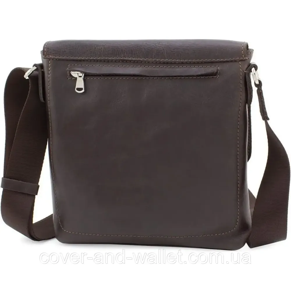 Кожаная мужская наплечная сумка на магнитах ручной роботы Grande Pelle 754620 Киев - изображение 4