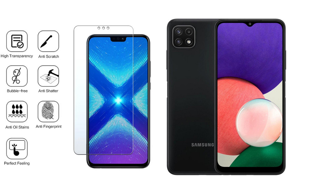 Защитное стекло NeoGlass для Samsung Galaxy A22 5G SM-A226 – ультрапрозрачное и устойчивое Киев - изображение 4