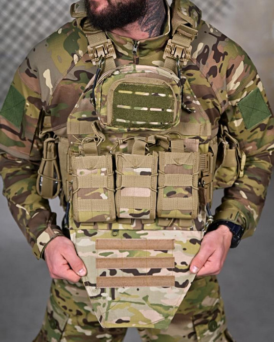 Плитоноска 4 точки швидкого скидання з рюкзаком senger мультикам ПП8152 Одеса - фото 4