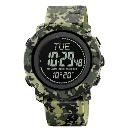 Часы наручные SKMEI 2095CMGN, ARMY GREEN CAMOUFLAGE, Compass, 10307 Днепр