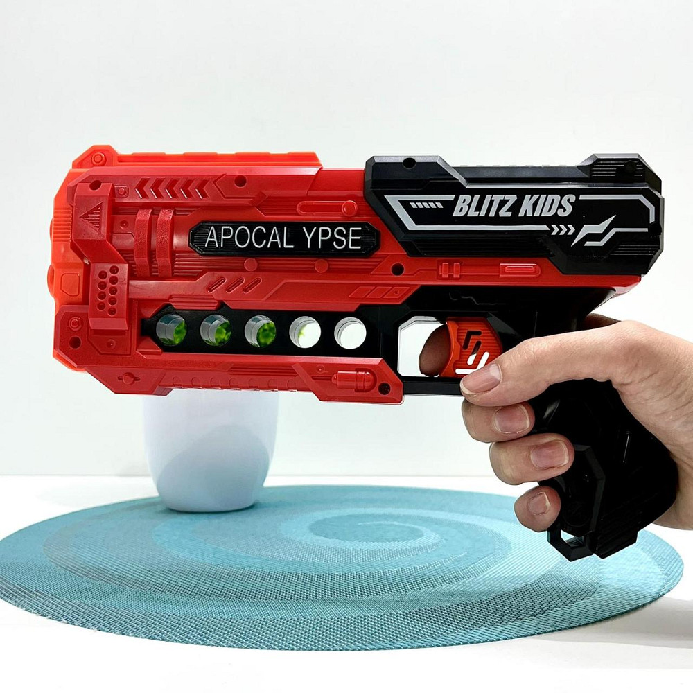 Пістолет іграшковий бластер 12 м'яких патронів у коробці Вид 2 Червоний (JLX7267) Чернигов - изображение 1