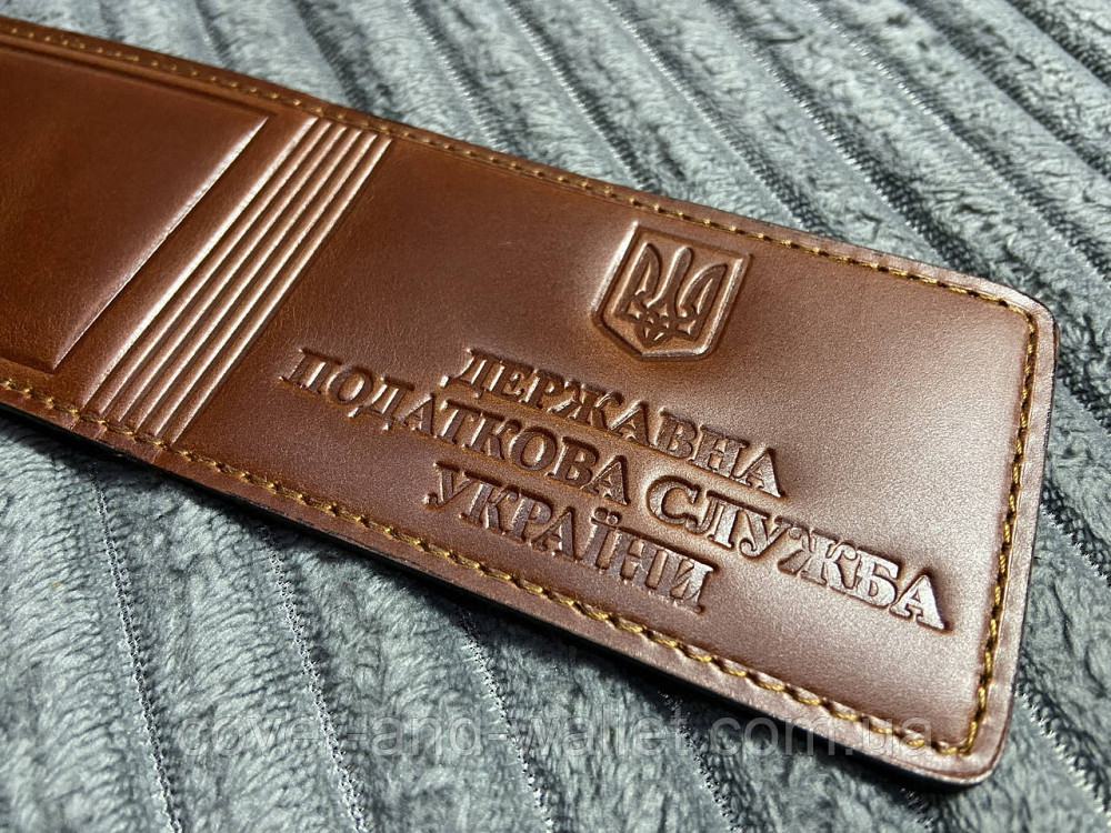 Шкіряна обкладинка посвідчення на "Державна податкова служба України" Київ - фото 4