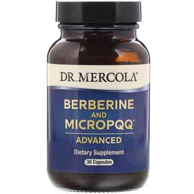 Амінокислота Dr. Mercola Берберин і MicroPQQ, Berberine and MicroPQQ Advanced, 30 кап (MCL-01846) Вінниця