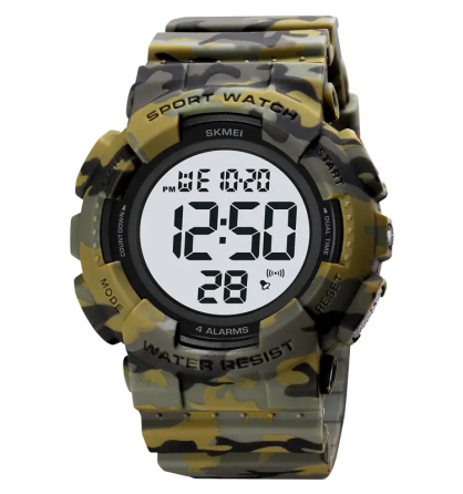 Чоловічий наручний спортивний годинник Skmei 2081 Камуфляж з білим Вінниця