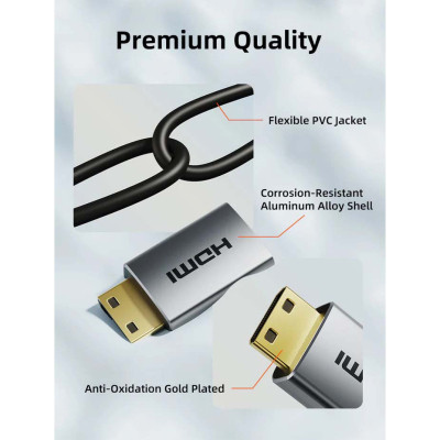 Кабель мультимедийный HDMI mini M to HDMI M 3.0m 8K60Hz Cabletime (CA915866) Винница - изображение 7