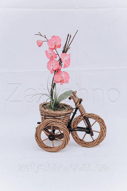 Кашпо под цветы плетеная трактор | подставка уличная под цветы велосипед | цветочная подставка на ул Киев - изображение 5