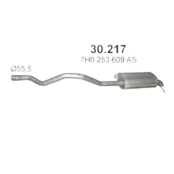 Глушитель T5 1.9D (30.217) POLMOSTROW Фольцваген Мукачево