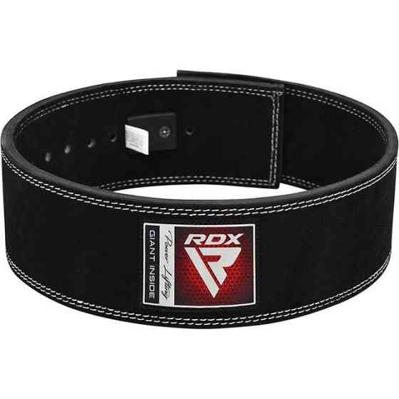 Пояс для важкої атлетики RDX 4 Pro Liver Buckle шкіряний Black Plus XL Київ