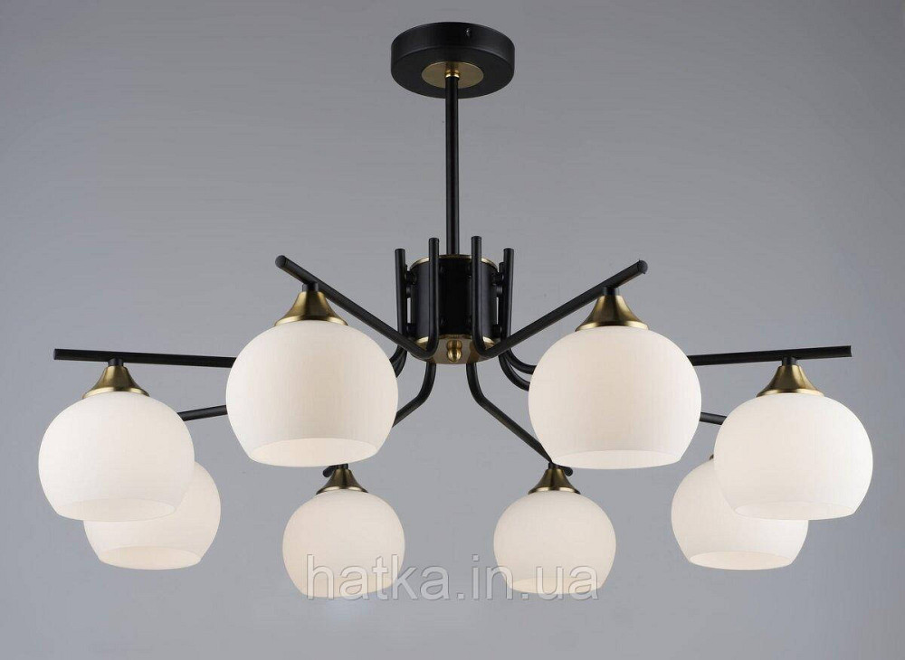Люстра N6616/8 Чорний+Мідь Київ - фото 1