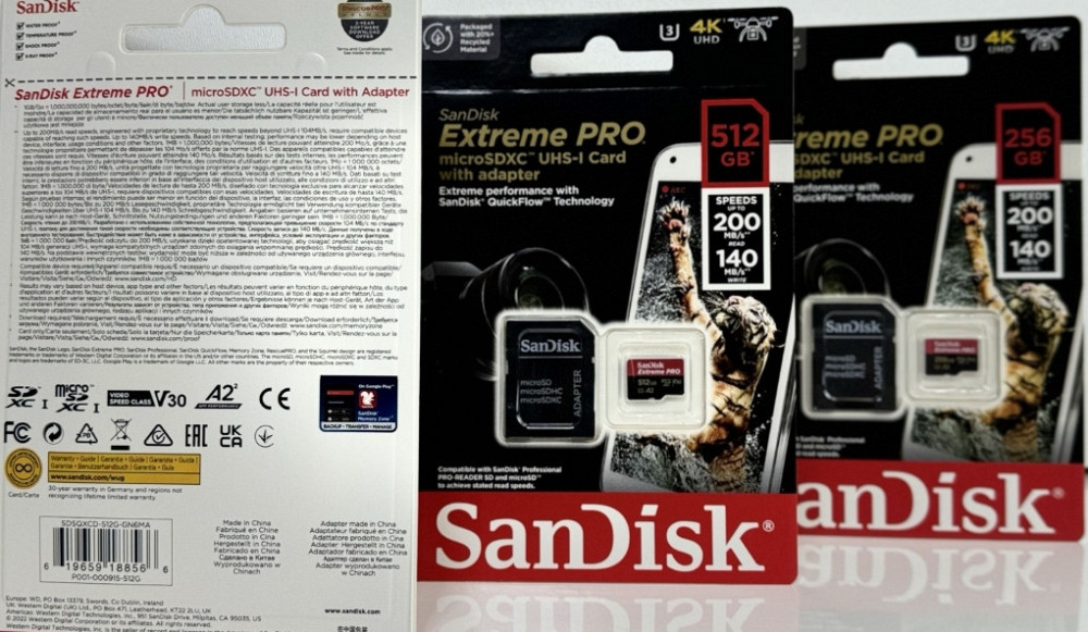 Карта памяти SanDisk Extreme Pro microSDXC 512GB с SD адаптером. Киев - изображение 3