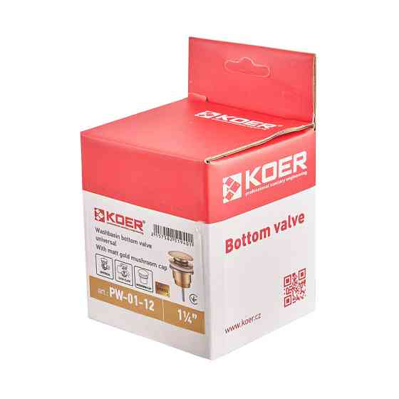 Донний клапан Koer PW-01-12 для умивальника  1 1/4''    ( KR5194 ) 29658 Харків