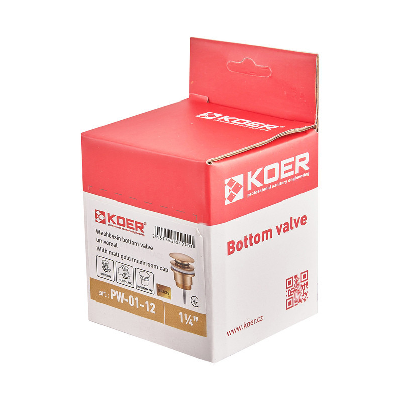 Донний клапан Koer PW-01-12 для умивальника  1 1/4''    ( KR5194 ) 29658 Харків - фото 5