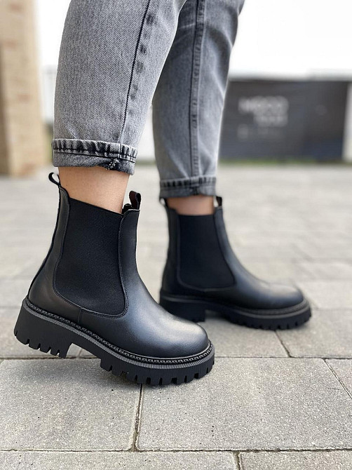 Lonza Черевики жіночі LONZA чорні натуральна шкіра зима висота 13 см (5184) Коломыя - изображение 9