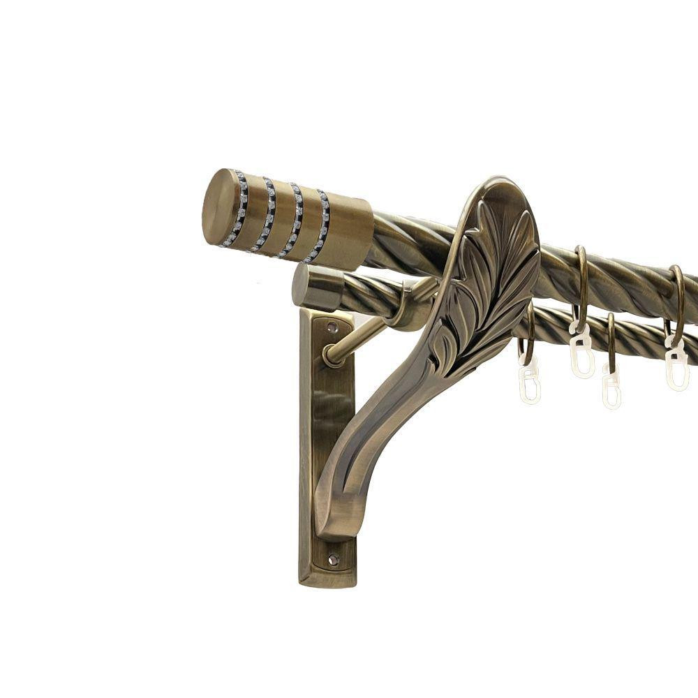 Карниз Orvit Барамелла металевий дворядний ретро скручена труба кільце металеве Антик 25\19 мм 200 см Львов - изображение 1