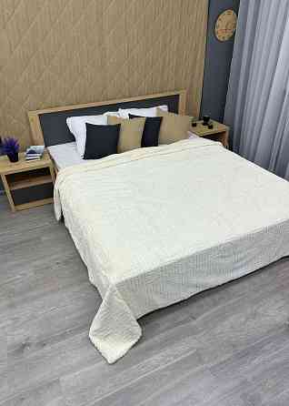 Плед-покривало Преміум 220х240 см (+-5см) Молочний (87-226) Київ