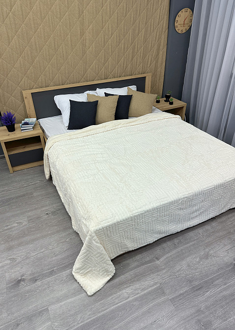 Плед-покрывало Премиум 220х240 см (+-5см) Молочный (87-226) Киев - изображение 5