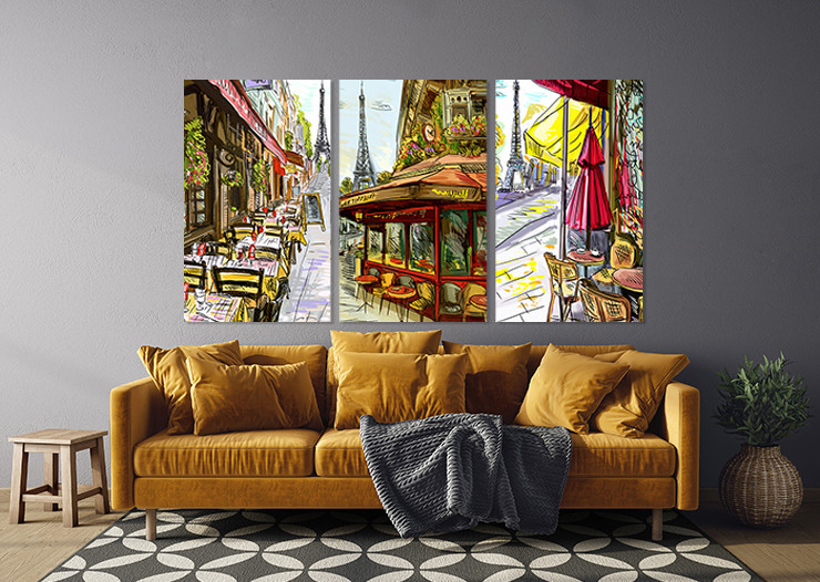 Модульна картина у вітальню/ спальню Франція      ART-282_3A 70х130 см Київ - фото 3