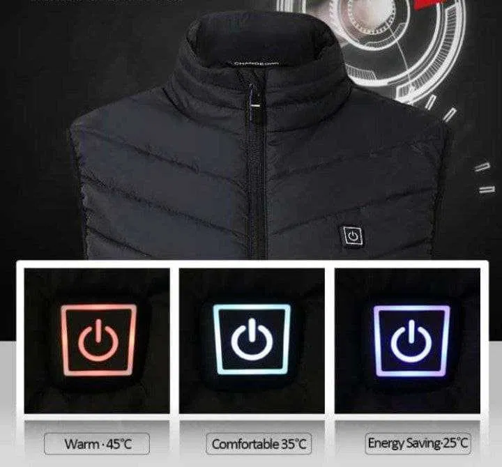 Мужской жилет с подогревом USB для кемпинга и рыбалки (Черный) 4XL Киев - изображение 6