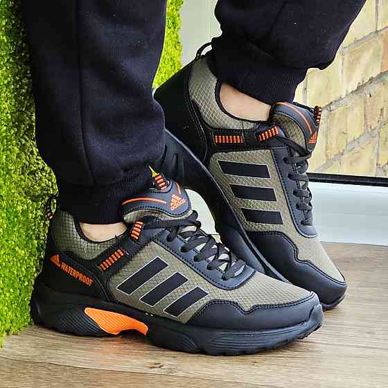 Чоловічі Кросівки Adidas Waterproof Колір Хакі Адідас Зелені (розміри: 40,41,42,43) ВідеоОбзор Дніпро